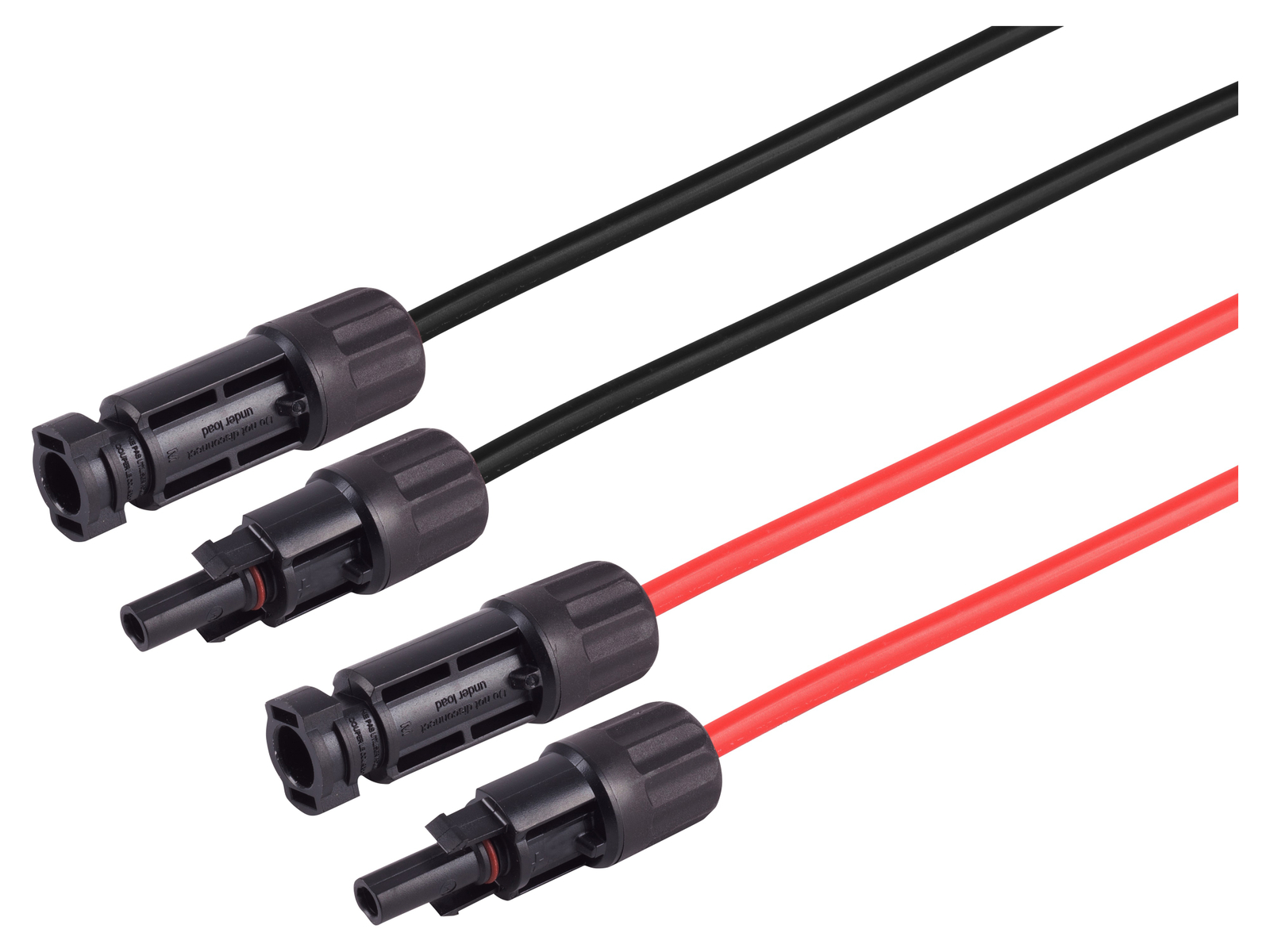 S-IMPULS MC4 Verlängerung, 4mm², H1Z2Z2-K, 2er Set rot/schwarz, 5m