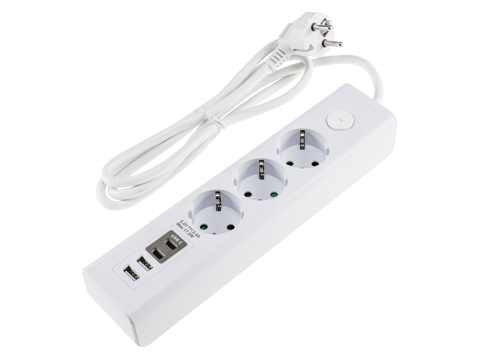 Image of ChiliTec Steckdosenleiste 3-fach mit USB-A&C + Schalter