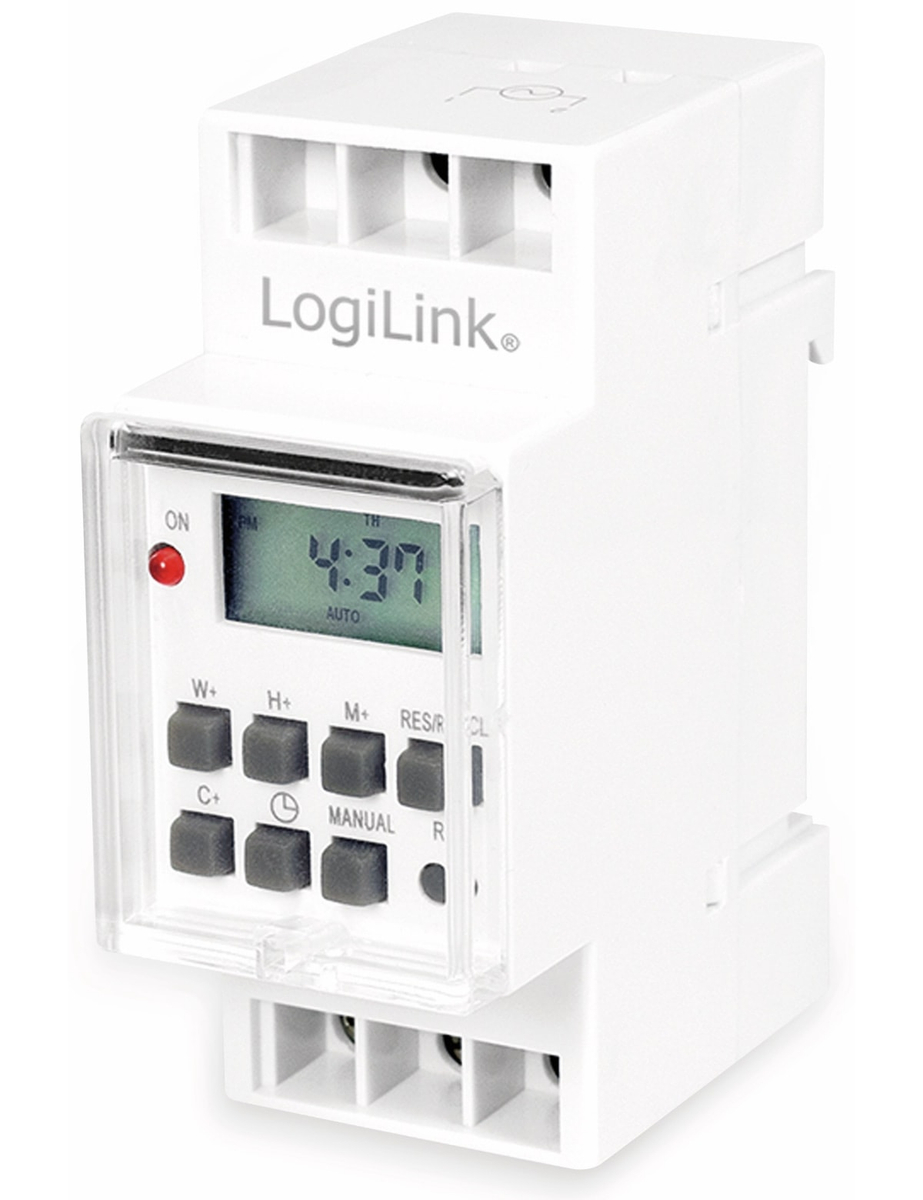 Digitale Wochenzeitschaltuhr ET0010 zur Hutschienenmontage - Logilink