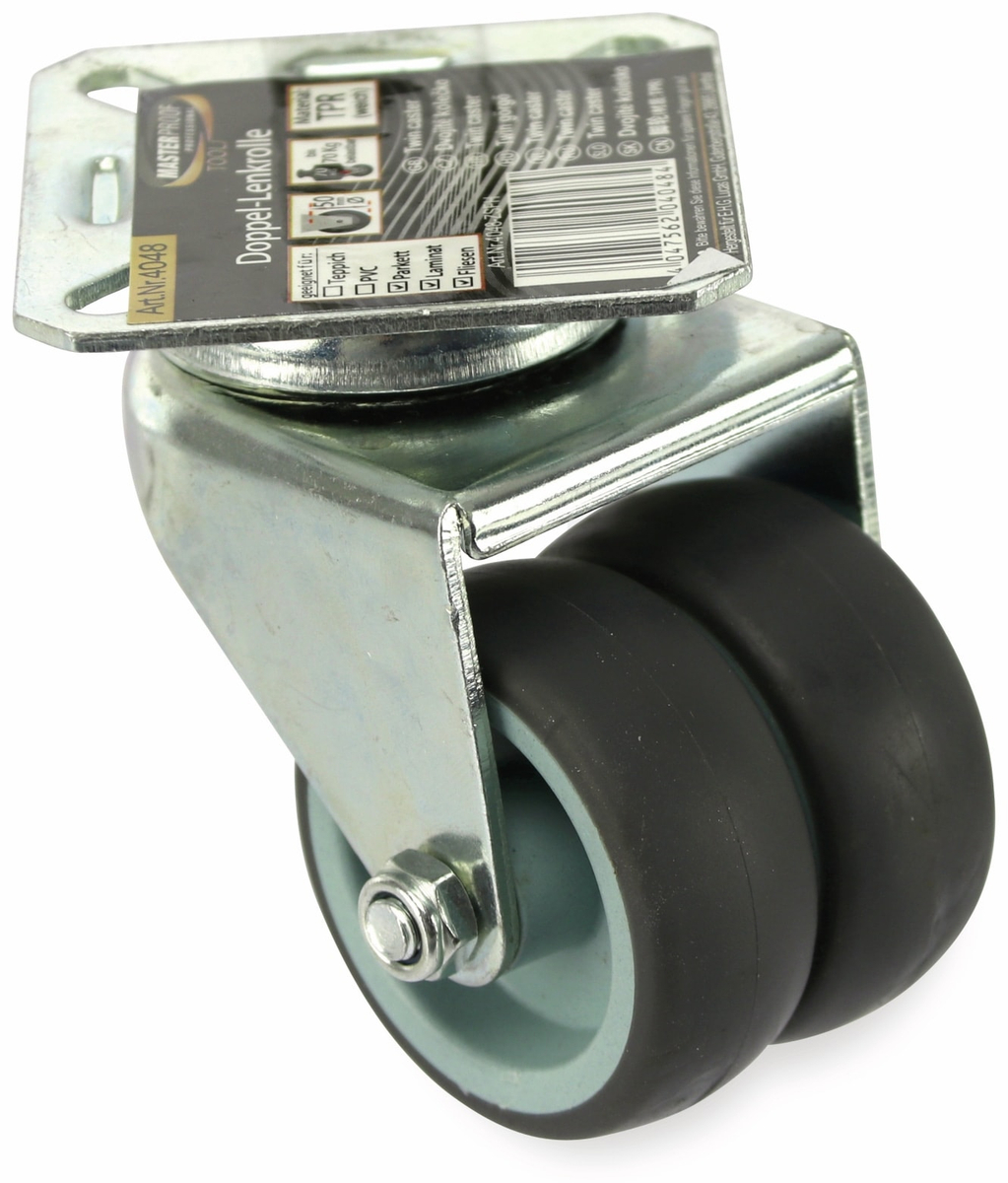 MASTERPROOF Doppellenkrolle Kugelgelagert 4048 Ø 50 mm