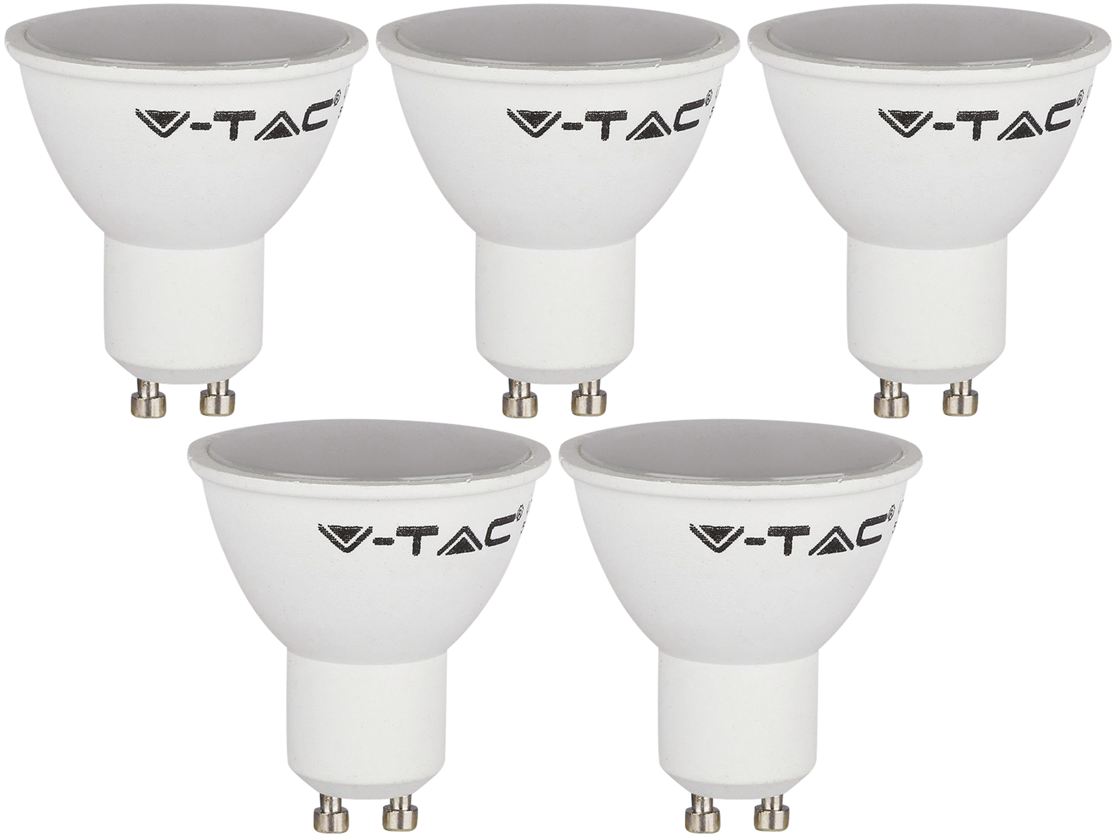 Vtac - v-tac LED-SMD-Lampe PAR16 GU10 eek f 45W 400lm 3000K 5 Stück