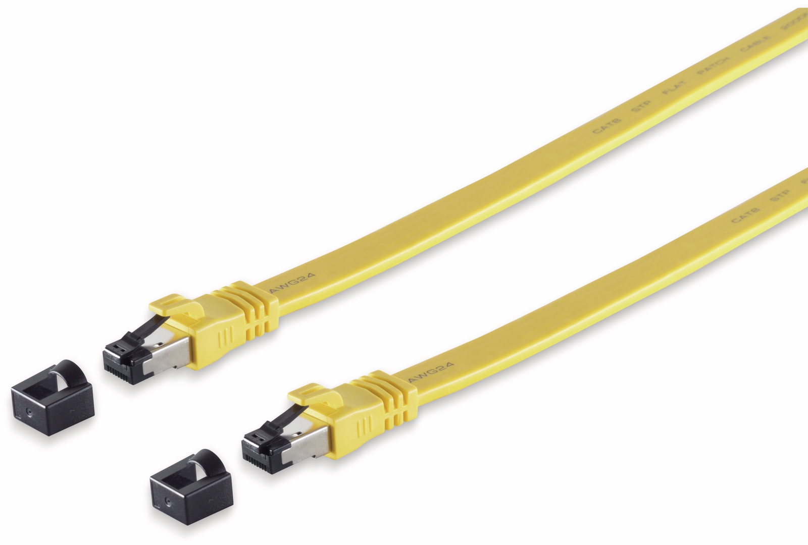 Image of Patchkabel CAT.8.1, Flat, U/FTP, LSZH, gelb, 5,0 m