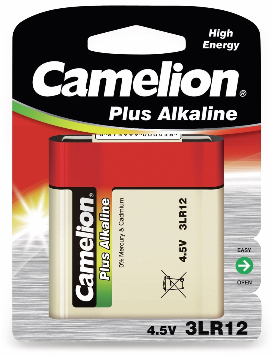 Image of CAMELION Flach-Batterie, Plus Alkaline, 3LR12, 1 Stück