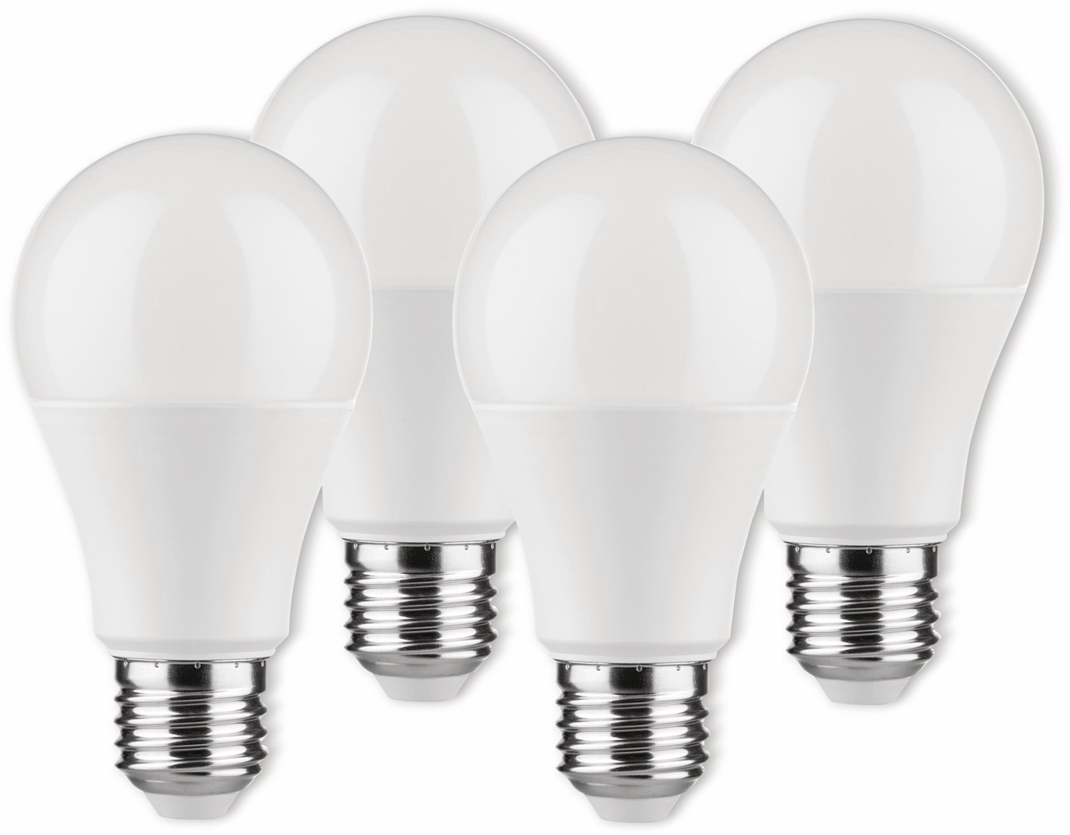 MÜLLER-LICHT LED-Lampe Birnenform, 400263, EEK: G, E27, 4.5 W, 470 lm, 2700 K, matt, 4 Stück