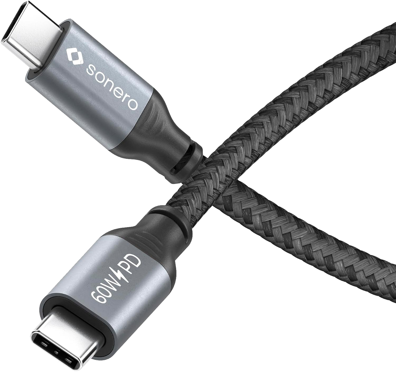 SONERO USB-C Kabel SPC-U300-010 60W PD 1m grau-schwarz