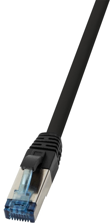 LOGILINK Patchkabel, PUR, Cat.6A, S/FTP, schwarz, 10 m