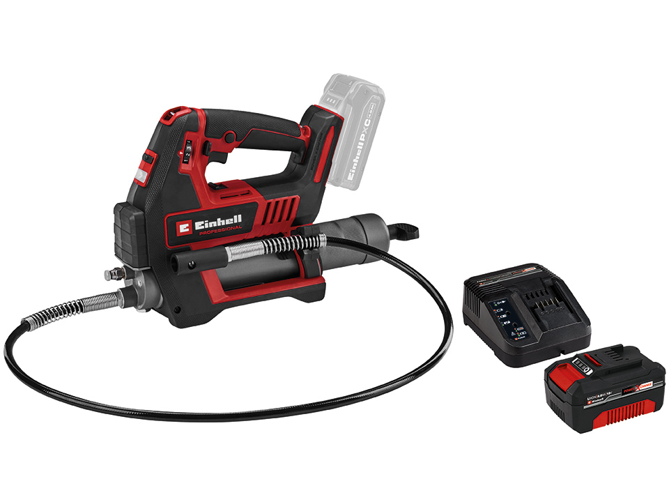 Image of EINHELL PROFESSIONAL Akku-Fettpresse TP-GR 18/690 Li + Starterset 4,0 Ah