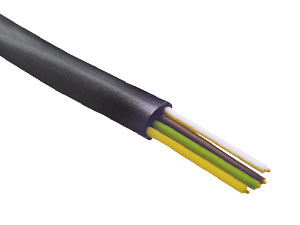 S-IMPULS Telefon-Flachkabel, schwarz, 100 m