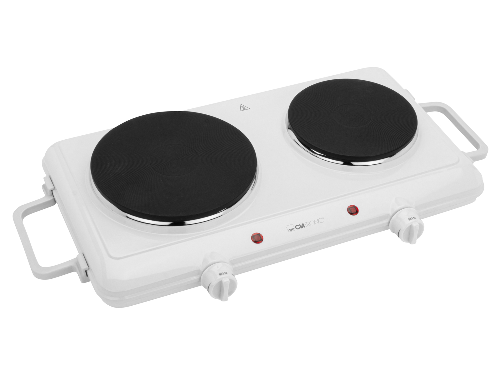 Image of CLATRONIC Doppelkochplatte DKP 3583, 1x Ø180mm, 1500W, 1x Ø150mm, 1000W, weiß