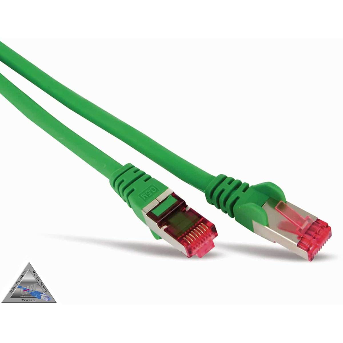 S-IMPULS CAT.6a Patchkabel, halogenfrei, GHMT zertifiziert, 1 m, grün