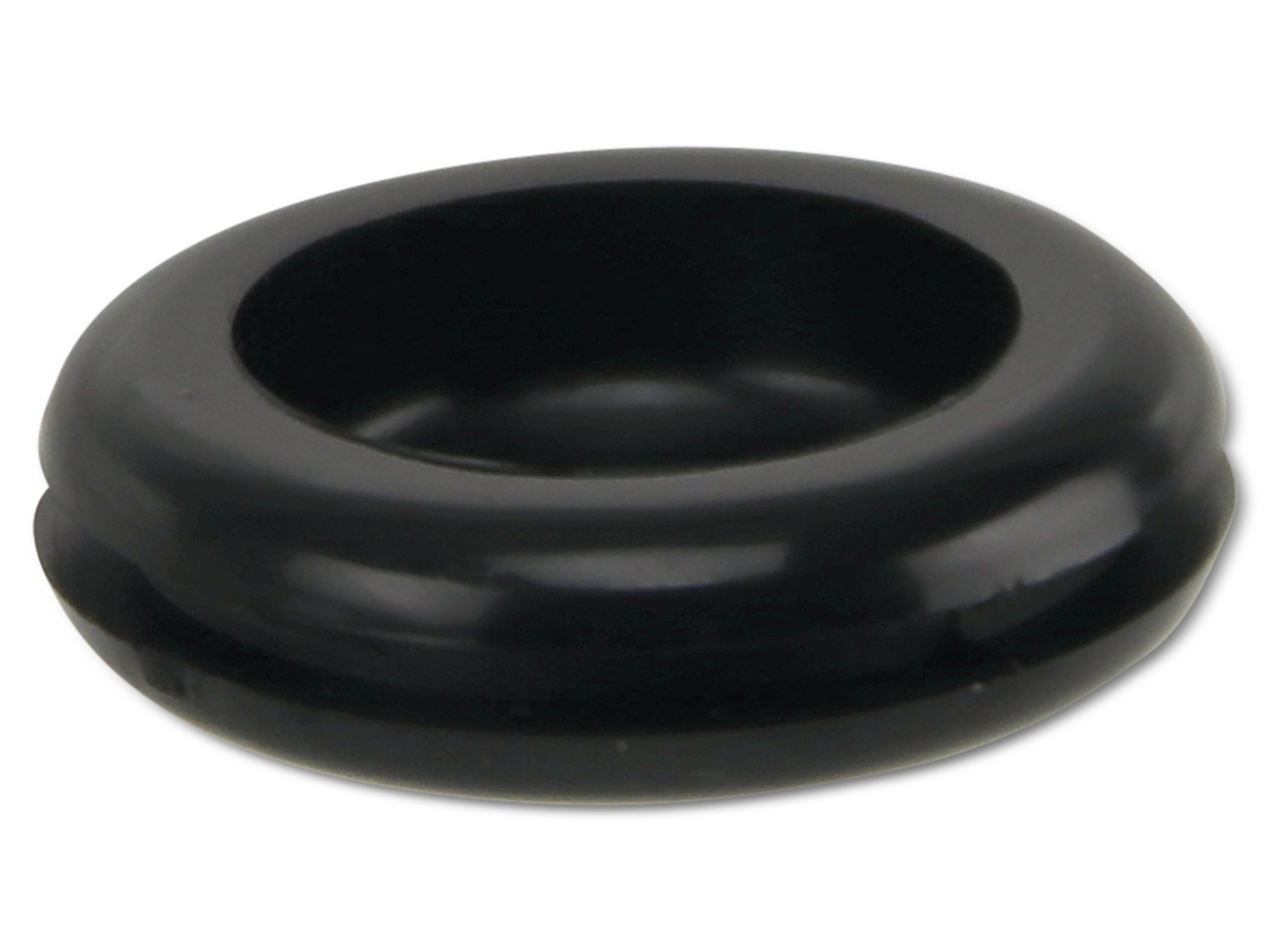 KSS Kabeldurchführungstülle PVC, schwarz, Plattenstärke 1,7, Loch-Ø 15,5, geschlossen, 1 Stück