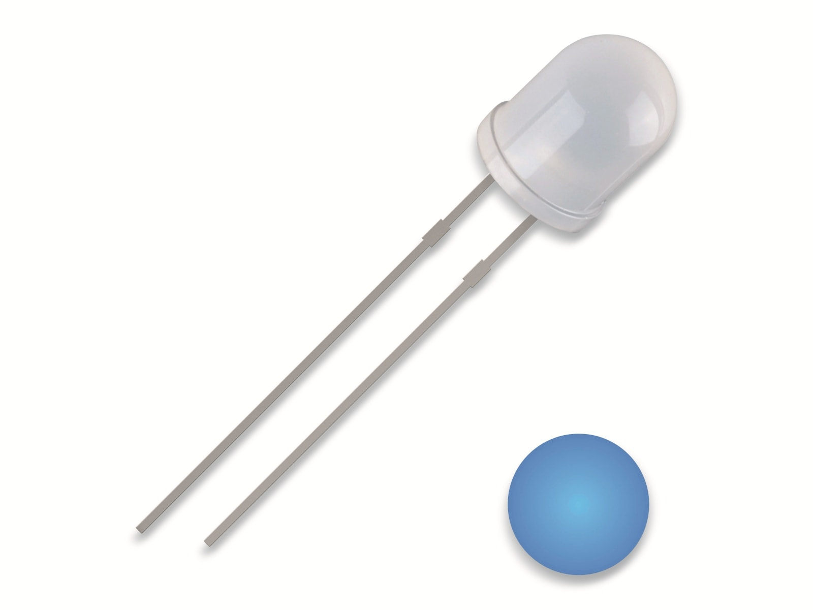 QUADRIOS LED, 5 mm, blau, 2,54 mm