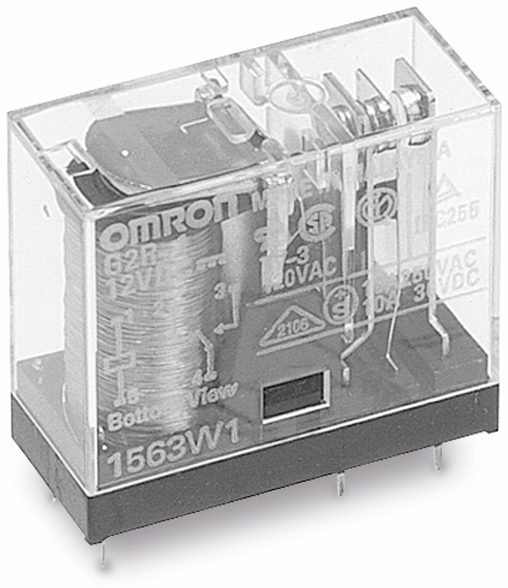 OMRON Relais G2R2E-12, print, 2xUM, 12 V-, 5 A