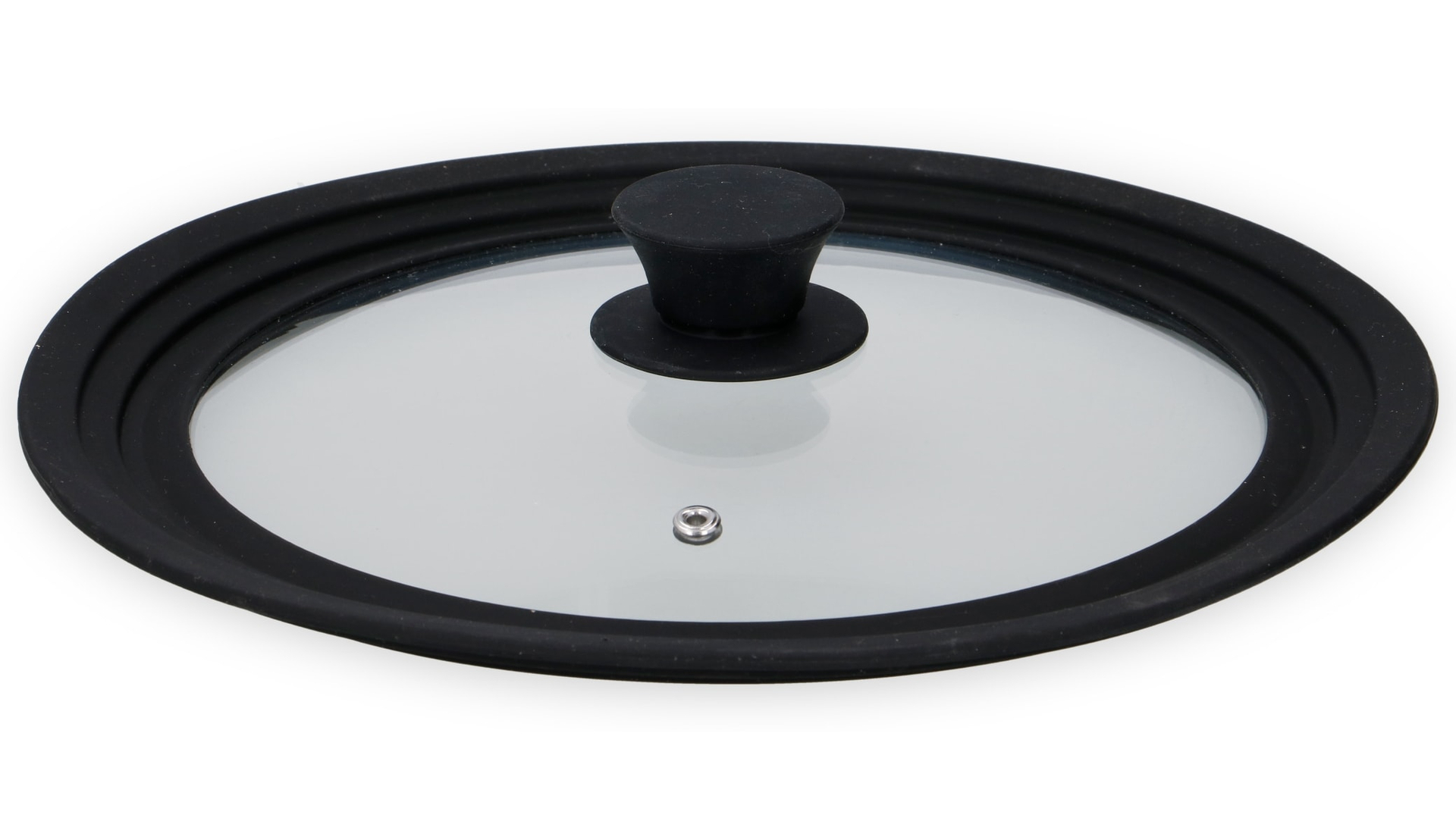 Alpina Universal-Glasdeckel Mit Silikonrand – Für Pfannen 24-28 Cm, Spülmaschinenfest, Mit Hitzebeständigem Knopf