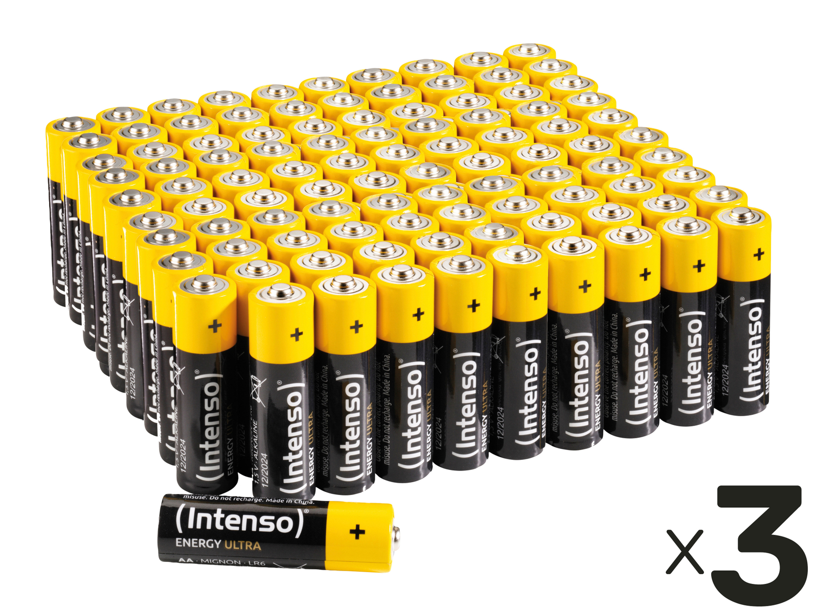 INTENSO Mignon-Batterie-Set Energy Ultra, AA LR06, Alkaline, 300 Stück
