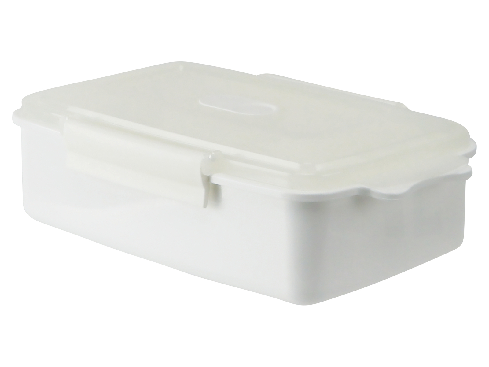 Image of Brotzeitbox MICRO ONE, 1,25l, weiß, mit Verschlussclips und Belüftung