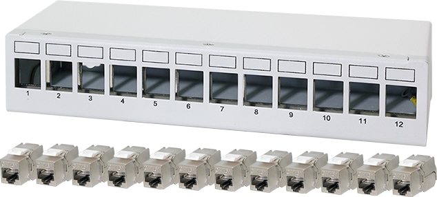 LOGILINK Patchpanel NK4093 12Port inkl. 12 CAT6A Modulen