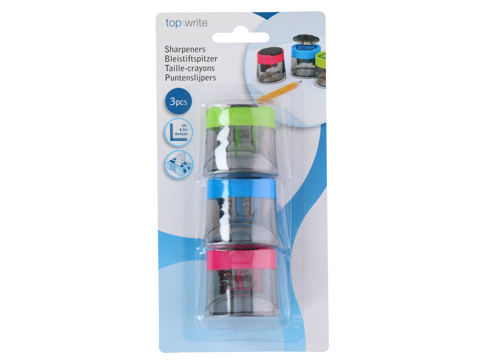 TOPWRITE Anspitzer, 3-teilig