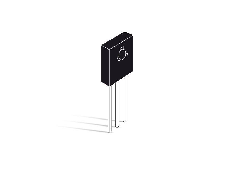 Transistor BD 238, PNP, 80 V, 2 A