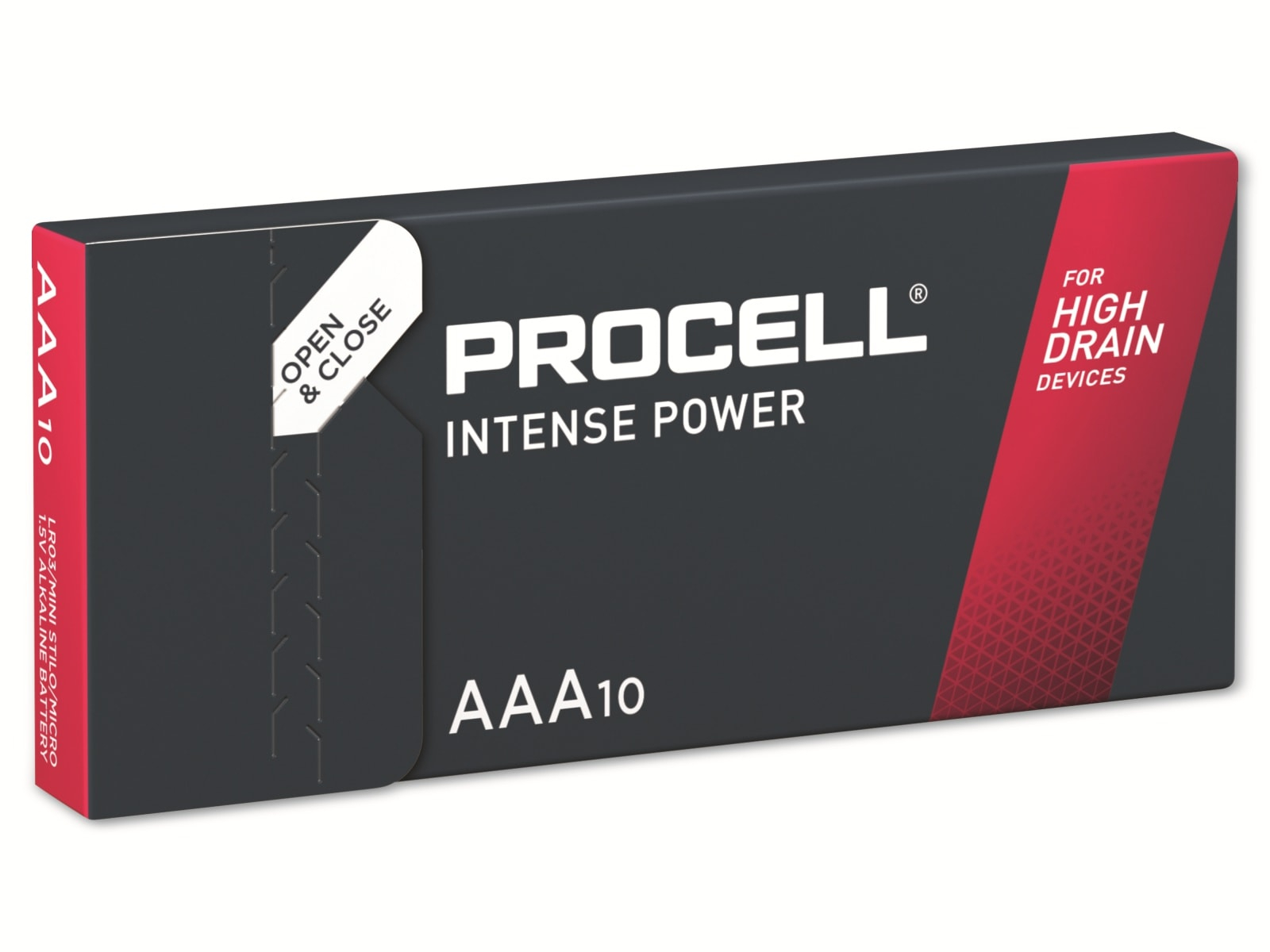 Image of DURACELL Alkaline-Micro-Batterie LR03, 1.5V, Procell Intense, 10 Stück