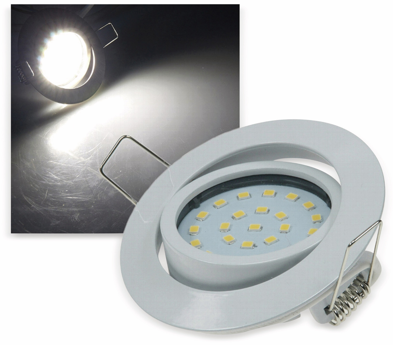 Image of CHILITEC LED-Einbauleuchte "Flat-26" EEK F, 4 W, 350 lm, 4000 K, weiß