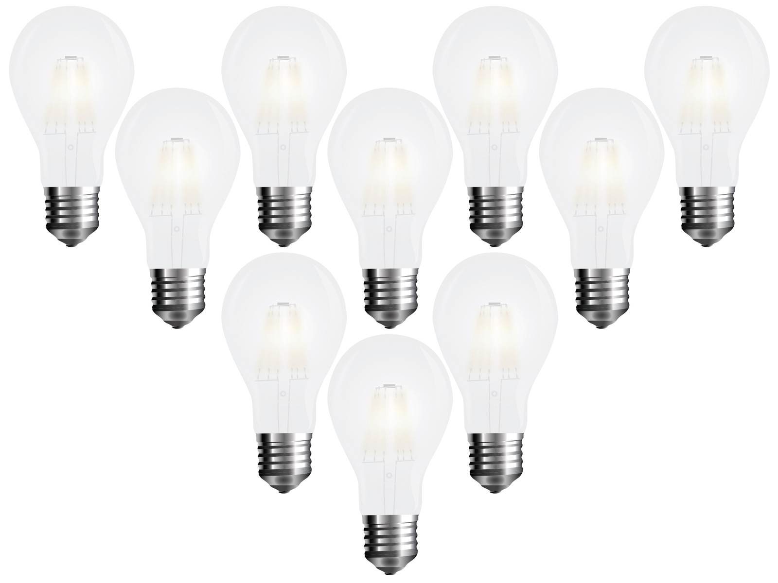 V-TAC LED-Lampe VT-2047 Frost, E27, EEK: E, 7 W, 840 lm, 2700 K, 10 Stück