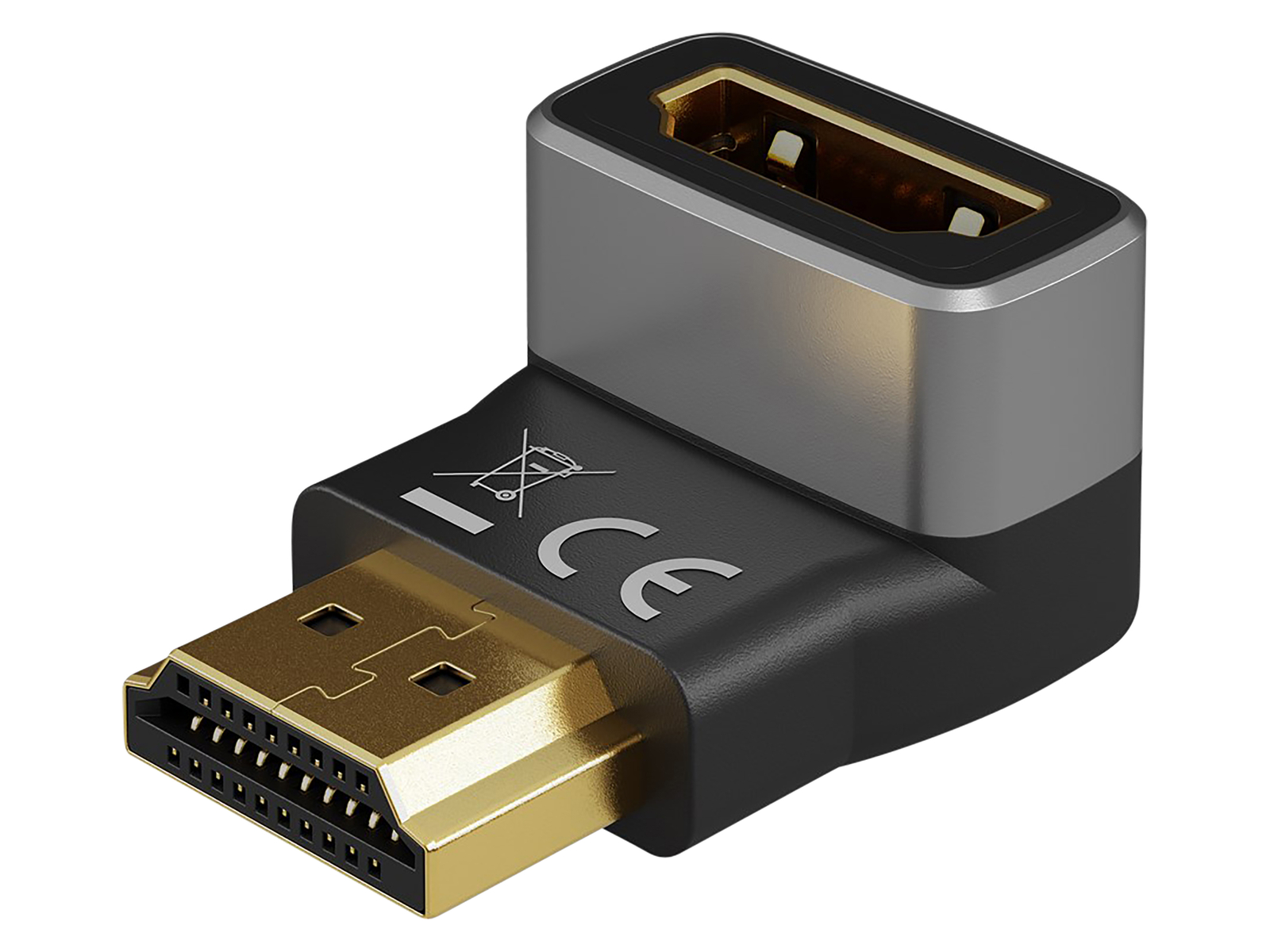 Image of GOOBAY 72011 - Adapter HDMI Stecker/Buchse, 8K 60 Hz, 270° vertikal