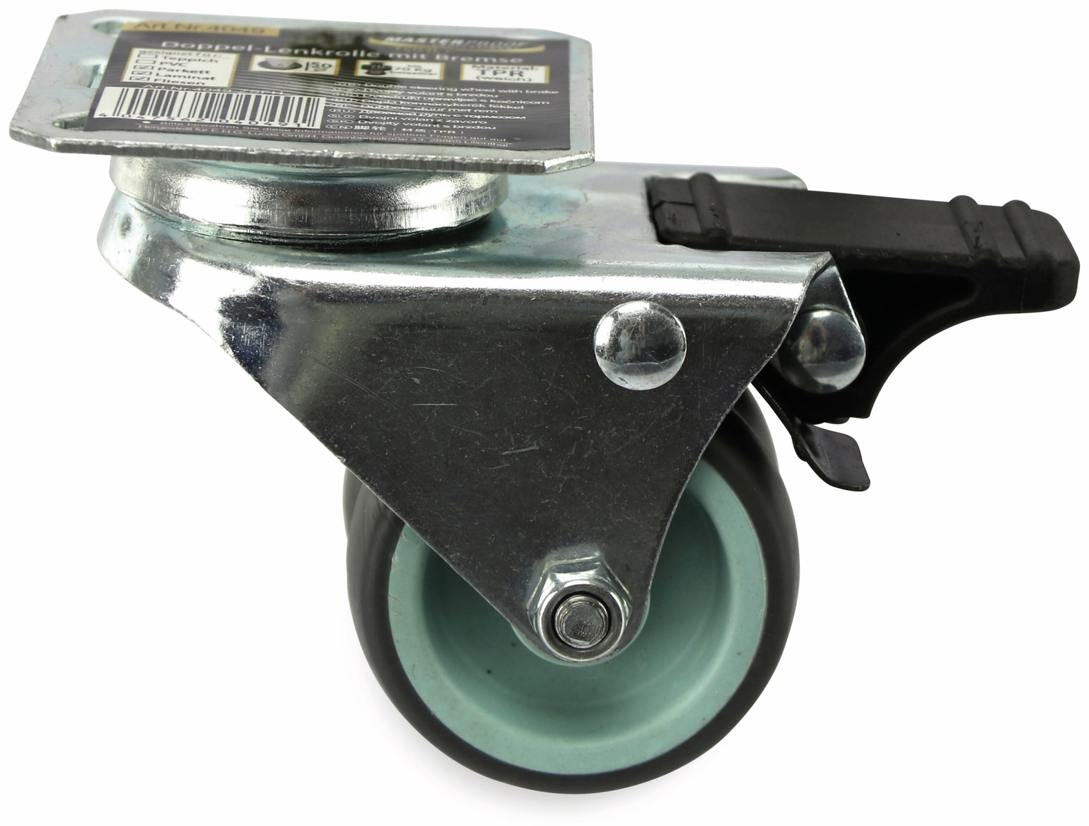 Doppellenkrolle Kugelgelagert 4049 ø 50 mm gebremst - Masterproof