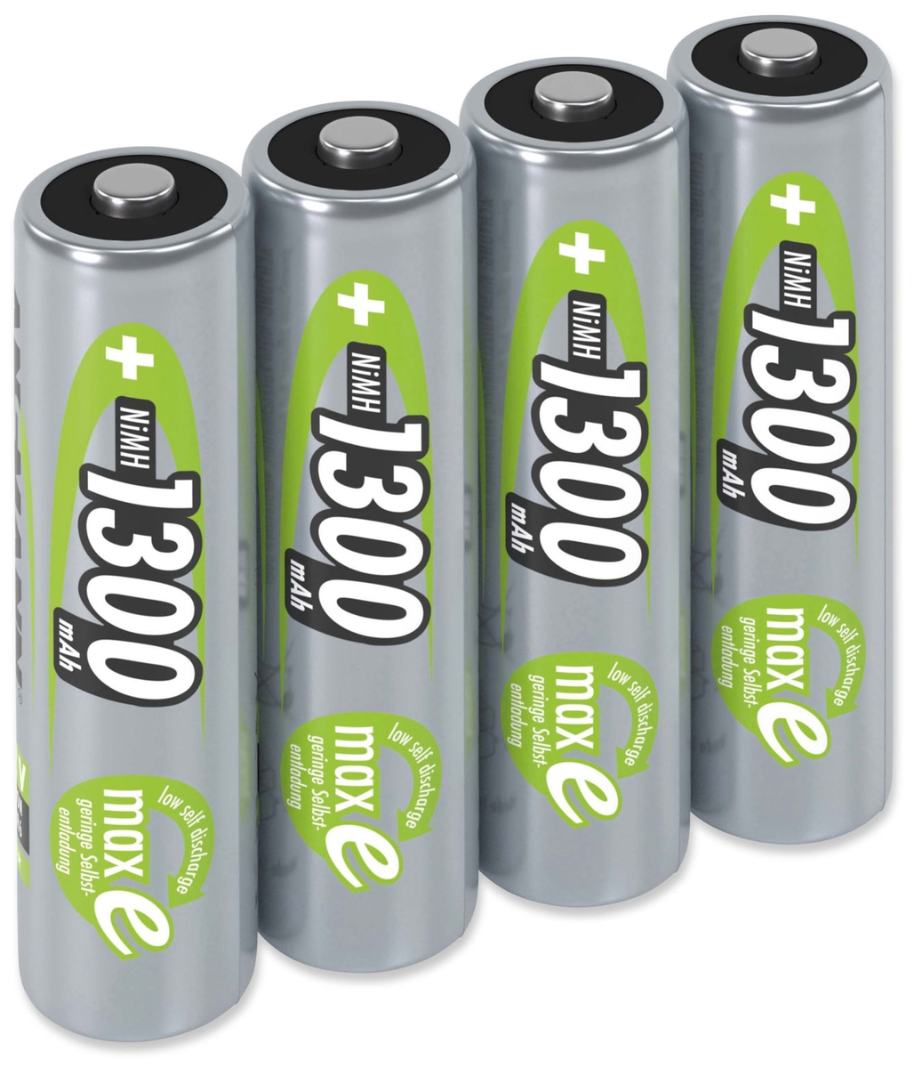 Image of ANSMANN NiMH-Mignon-Akku maxE, 1300mAh, 4 Stück