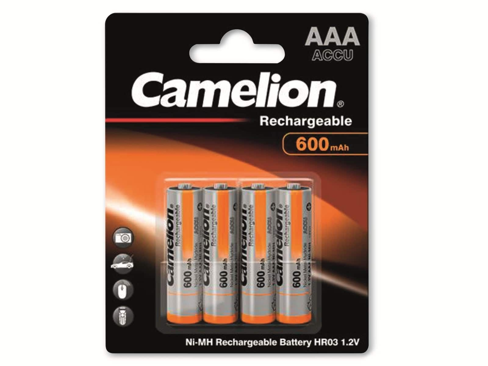 Image of CAMELION NiMH-Micro-Akku 600 mAh, 4 Stück
