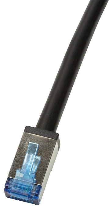 LogiLink Outdoor Patchkabel, Kat. 6A, S/FTP, 0,5 m, schwarz