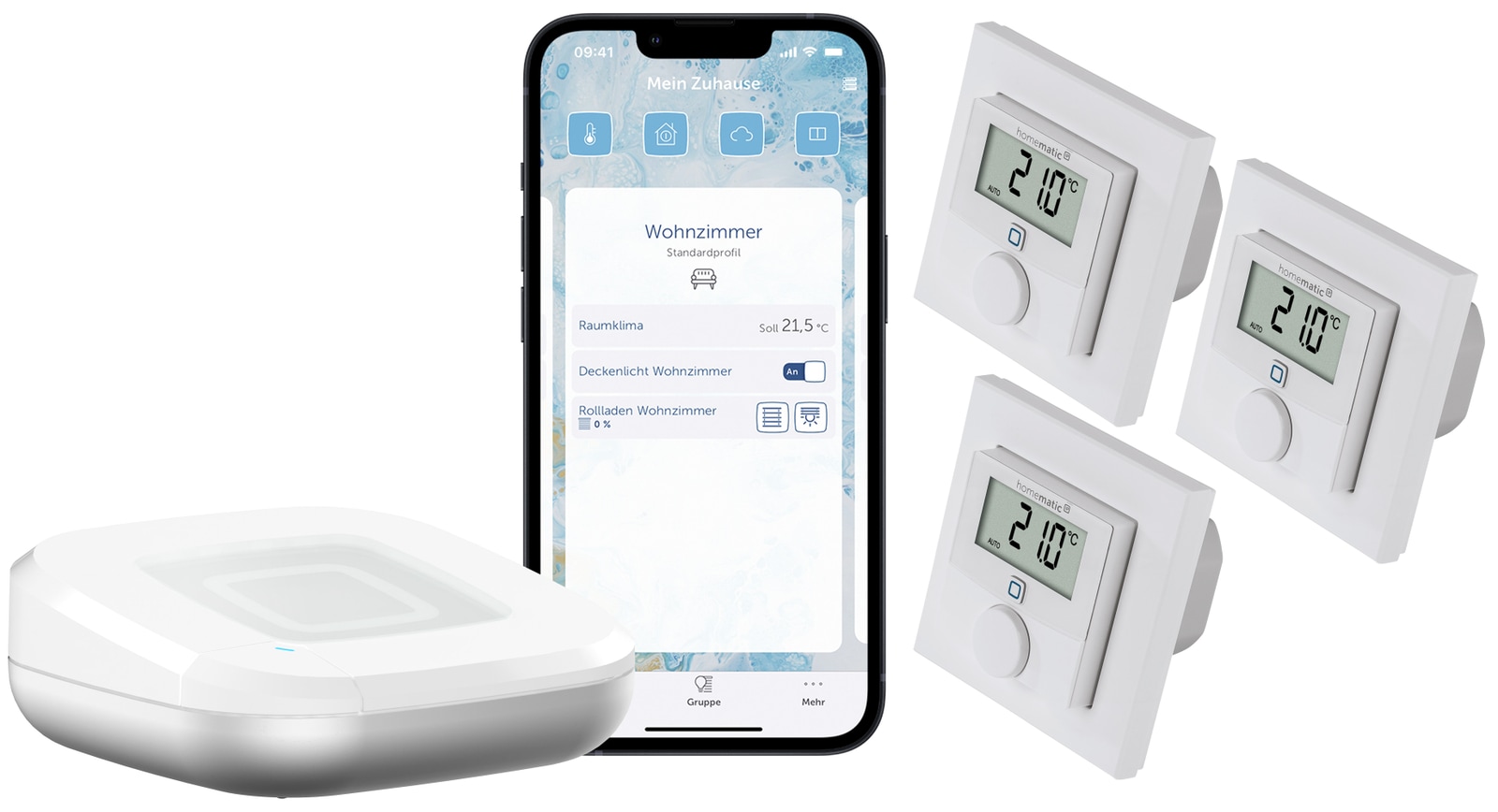 Image of HOMEMATIC IP Starterset Fußbodenheizung für 3 Räume