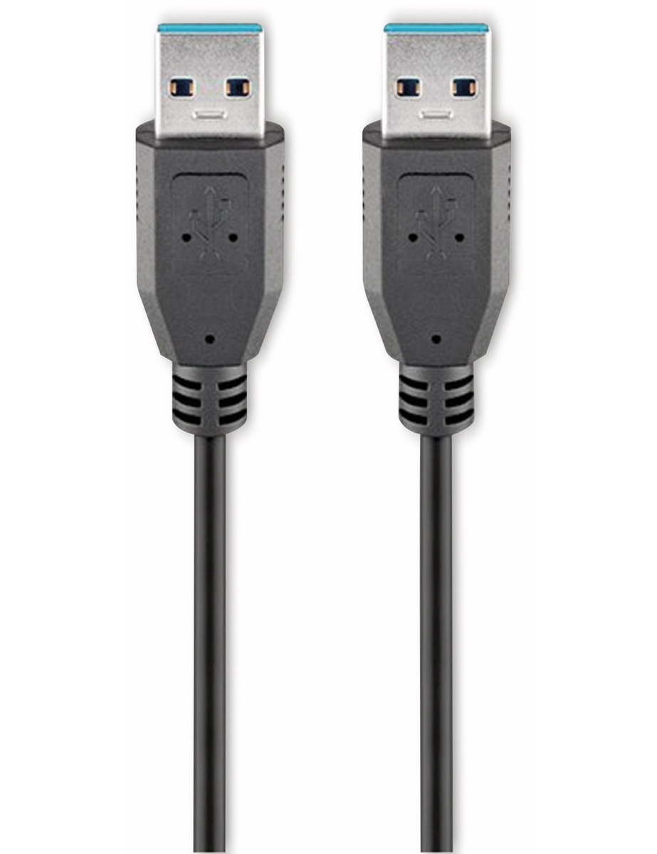 GOOBAY USB 3.0 Super-Speed Anschlusskabel, A/A, 95717, 1 m, schwarz