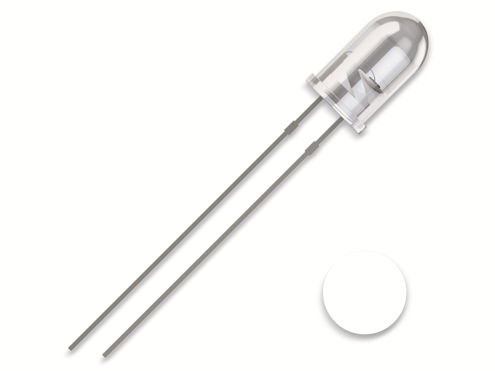 QUADRIOS LED, 5 mm, kaltweiß, 2,54 mm