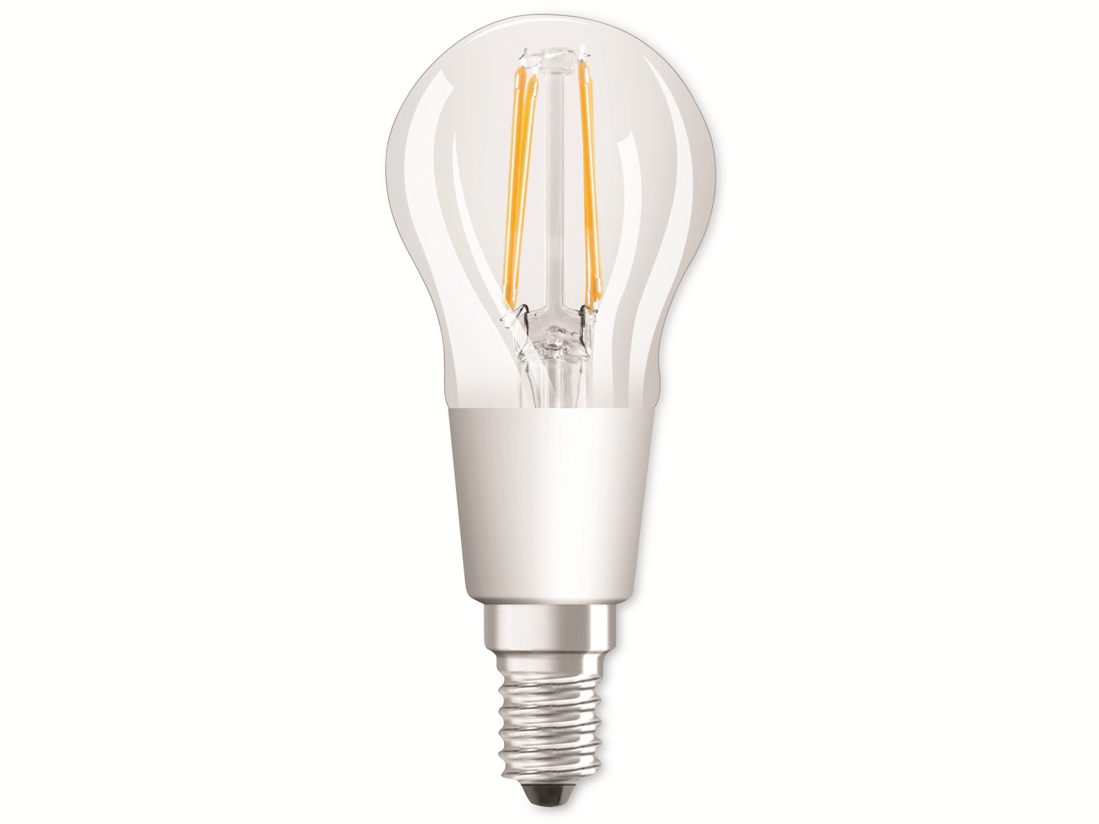 Smarte LED-Lampe mit Wifi Technologie Sockel E14 Dimmbar Warmweiß (2700K) Tropfenform Klares Filament Ersatz für herkömmliche 75W-Glühbirnen