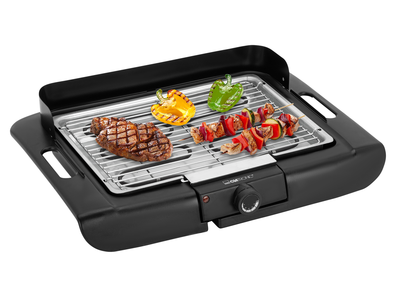 Image of CLATRONIC Barbecue-Tischgrill BQ 3841, Elektrogrill, Schwarz, 2000 W
