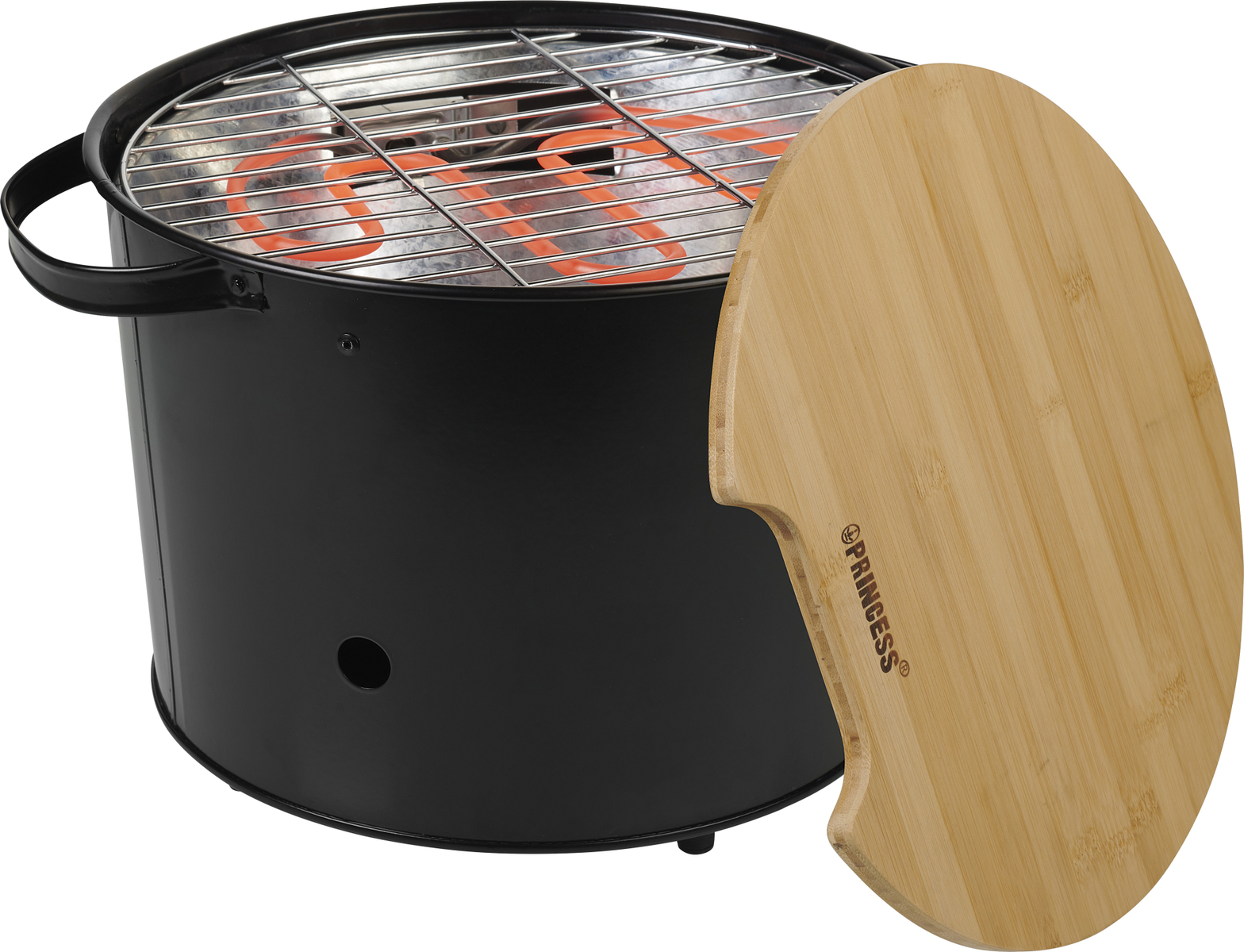 112240 Holzkohle Elektro Grill Kontrollleuchte stufenloser Temperaturregler Grill-Fläche (Durchmesser)=320 mm Schwarz