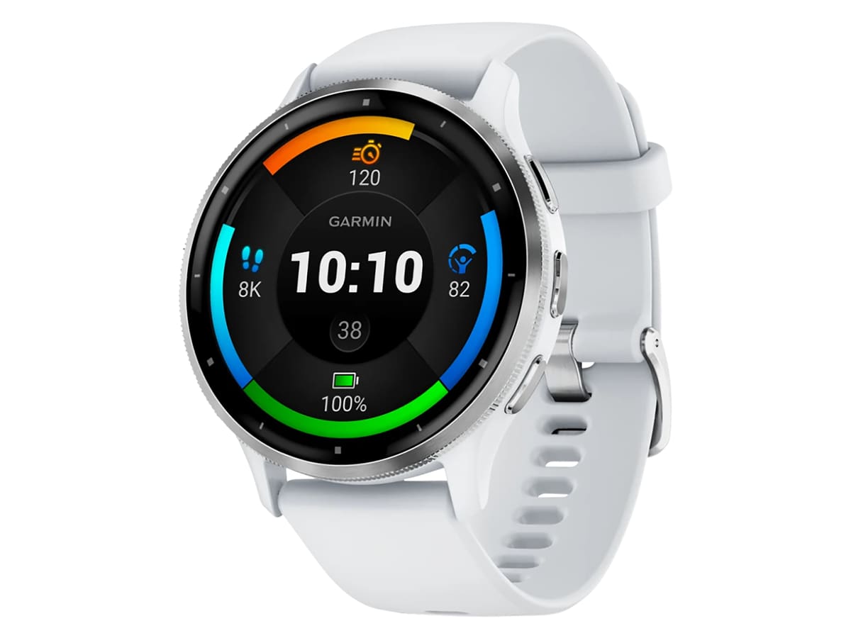 GARMIN Smartwatch Venu 3 steinweiss/silber Silikon