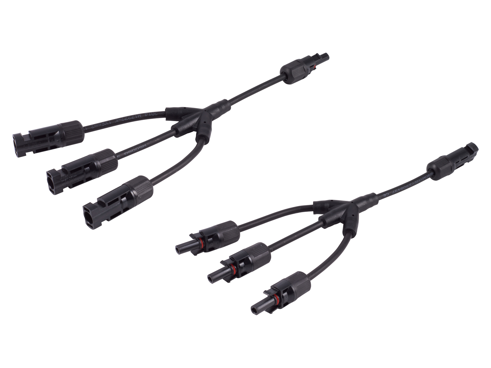 S-IMPULS MC4 T-Adapterkabel Set, 3/1, 6mm², schwarz/schwarz, 30 cm