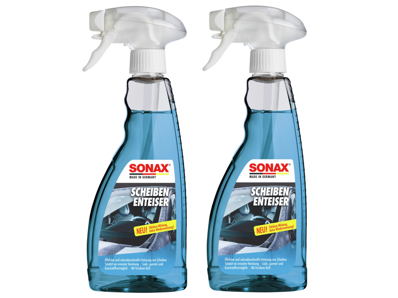 SONAX Scheibenenteiser, 03312410, 500 ml, 2 Stück