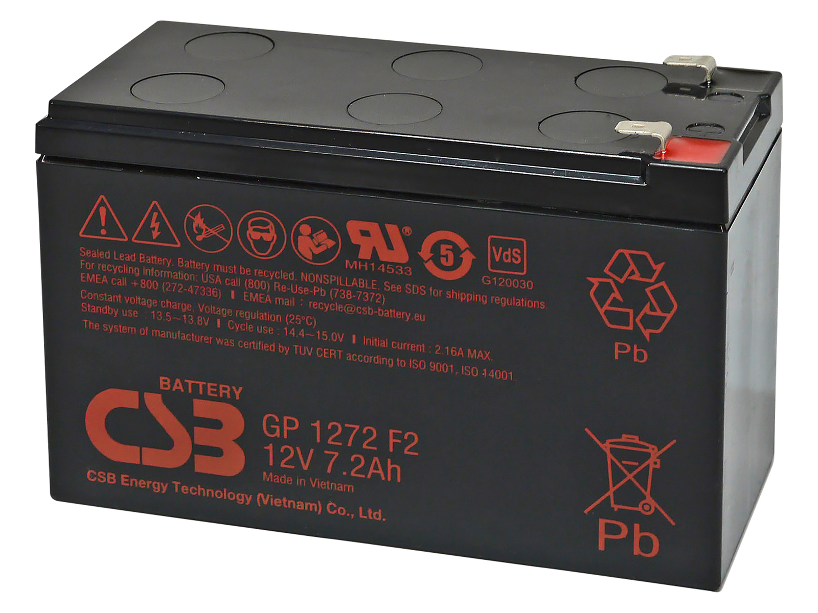 CSB Bleiakku 12V / 7,2 Ah