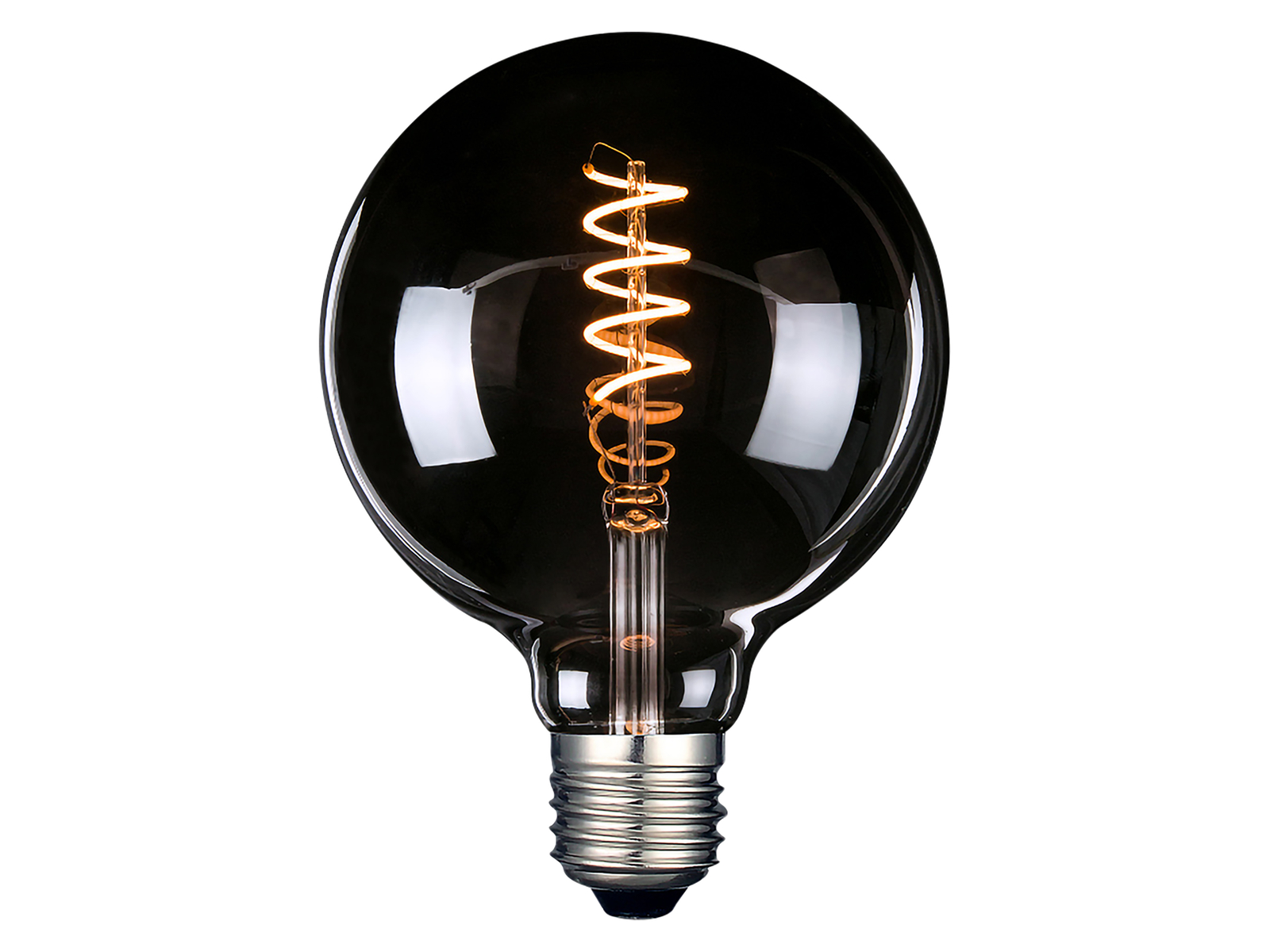 LUXULA LED-Filament-Lampe, SPIRAL, Globe, E27, 4W, 40lm, 1800K, dimmbar