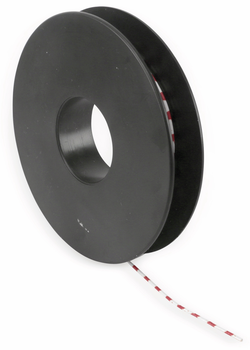 RAUTRONIC Litze, 1x 0,14 mm², 25 m Spule, weiß/rot, LiYv