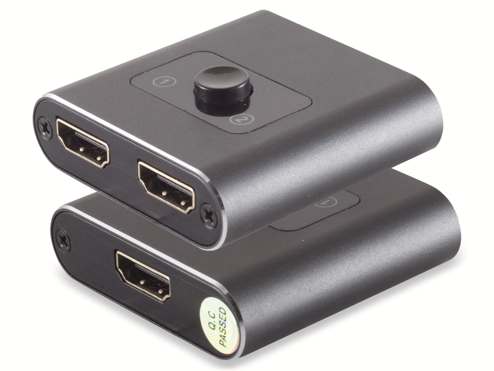 SMART-MULTIMEDIA HDMI-Umschalter 2x1, bidirektional, Metall, 4K60Hz