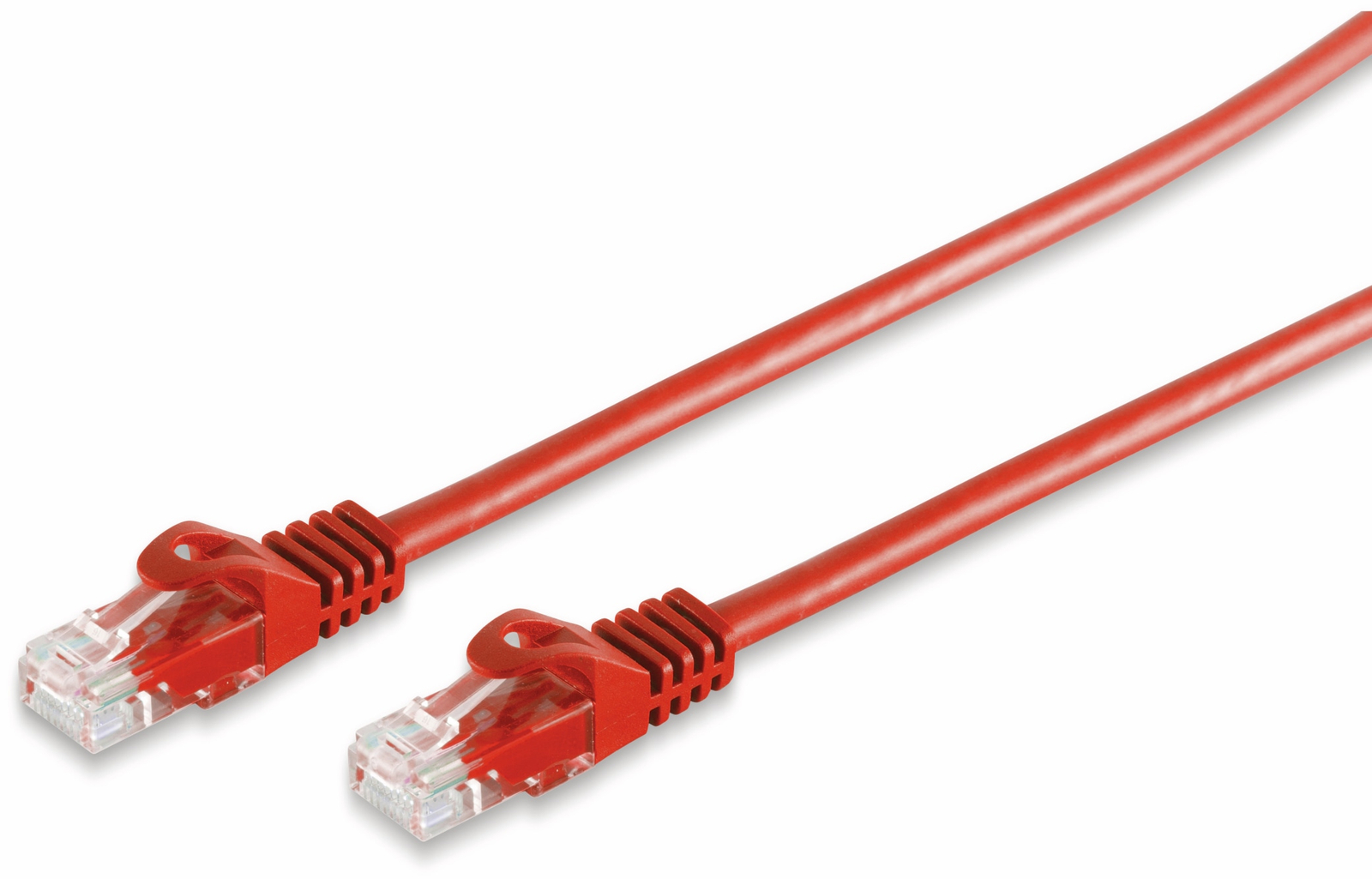 S-IMPULS RJ45 Patchkabel CAT 7 Rohkabel U/UTP, rot, 0,25 m