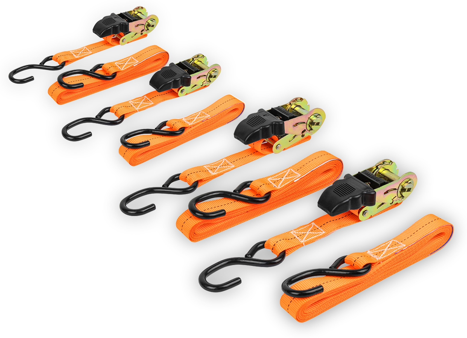 10301 Zweiteiliger Spanngurt Zugkraft lc Niederzurren (einzeln direkt)=125 daN (l x b) 5 m x 25 - LAS