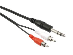 Image of S-IMPULS Audio-Adapterkabel Klinke 6,3 mm auf Cinch, 1,5 m