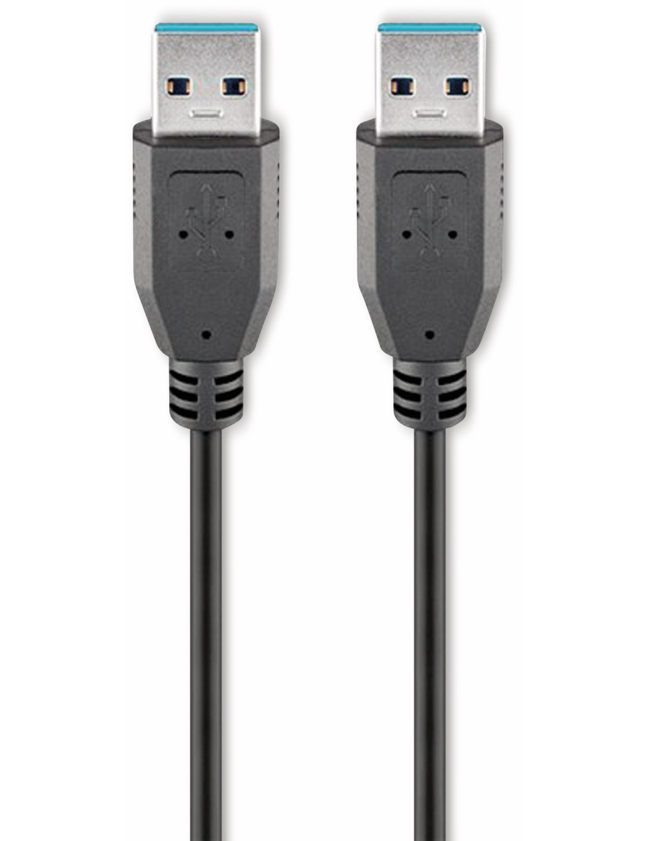 GOOBAY USB 3.0 Super-Speed Anschlusskabel A/A 93928, 1,8 m, schwarz