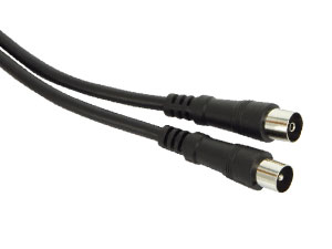 S-IMPULS Antennenanschlusskabel, gerade, 1,5 m, schwarz, 75dB