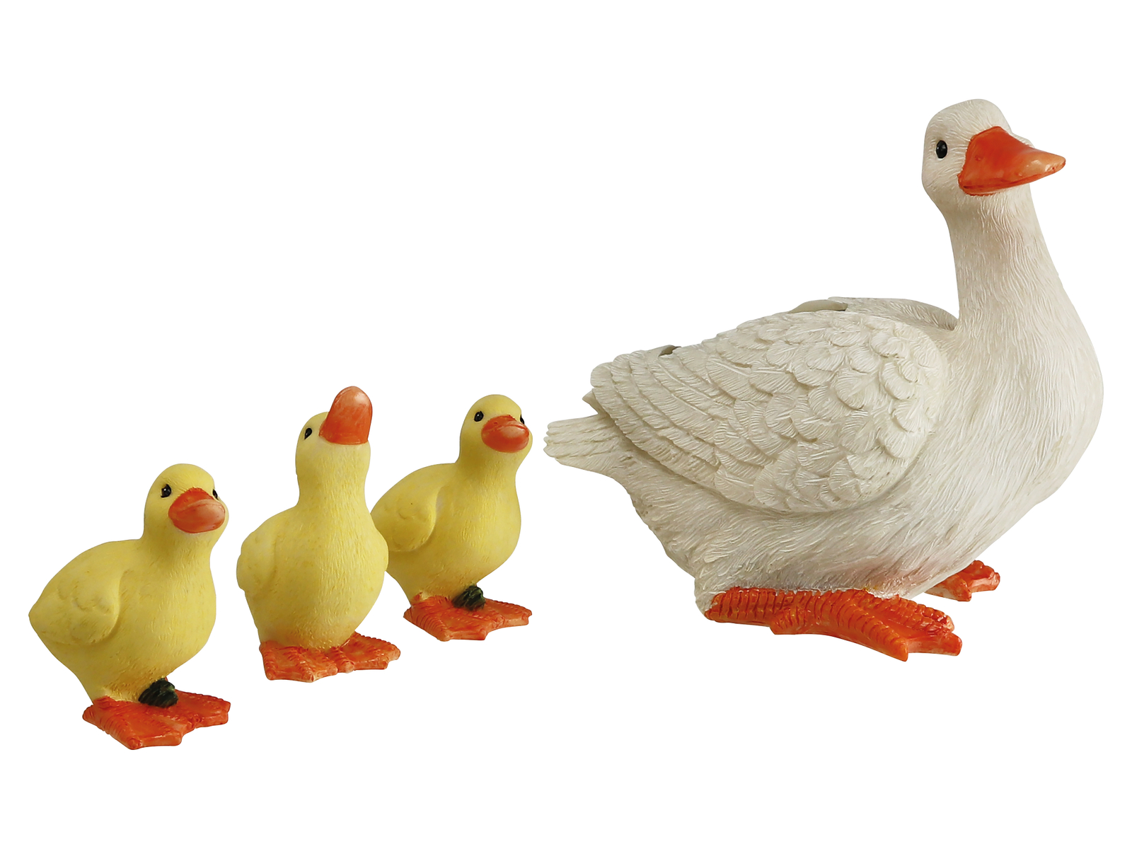 Solar-LED-Dekobeleuchtung, Ente mit 3 Entchen, GSA, B-Ware